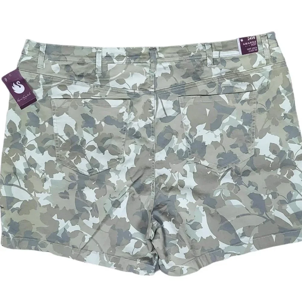 NWT GLORIA VANDERBILT AMANDA PLUS SIZE SHORTS (24W) - Picture 6 of 10
